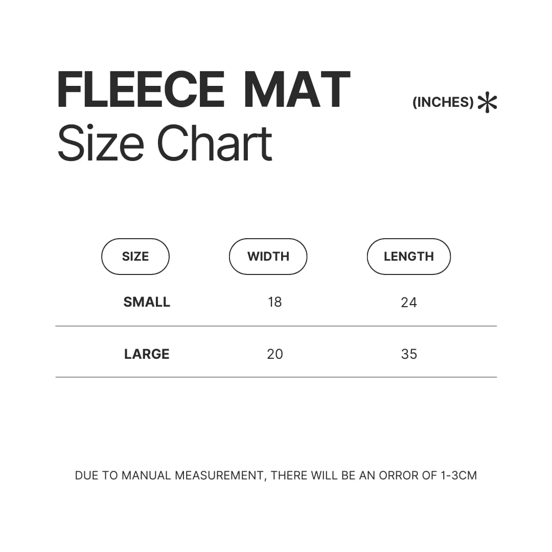 Fleece Mat Size Chart - Limp Bizkit Store