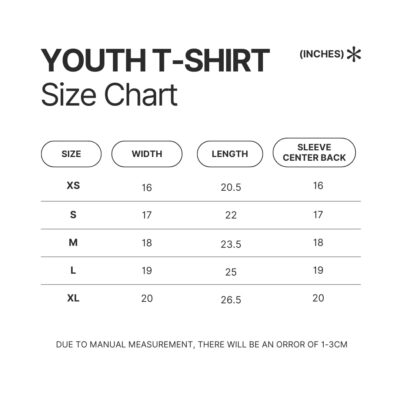 Youth T shirt Size Chart - Limp Bizkit Store