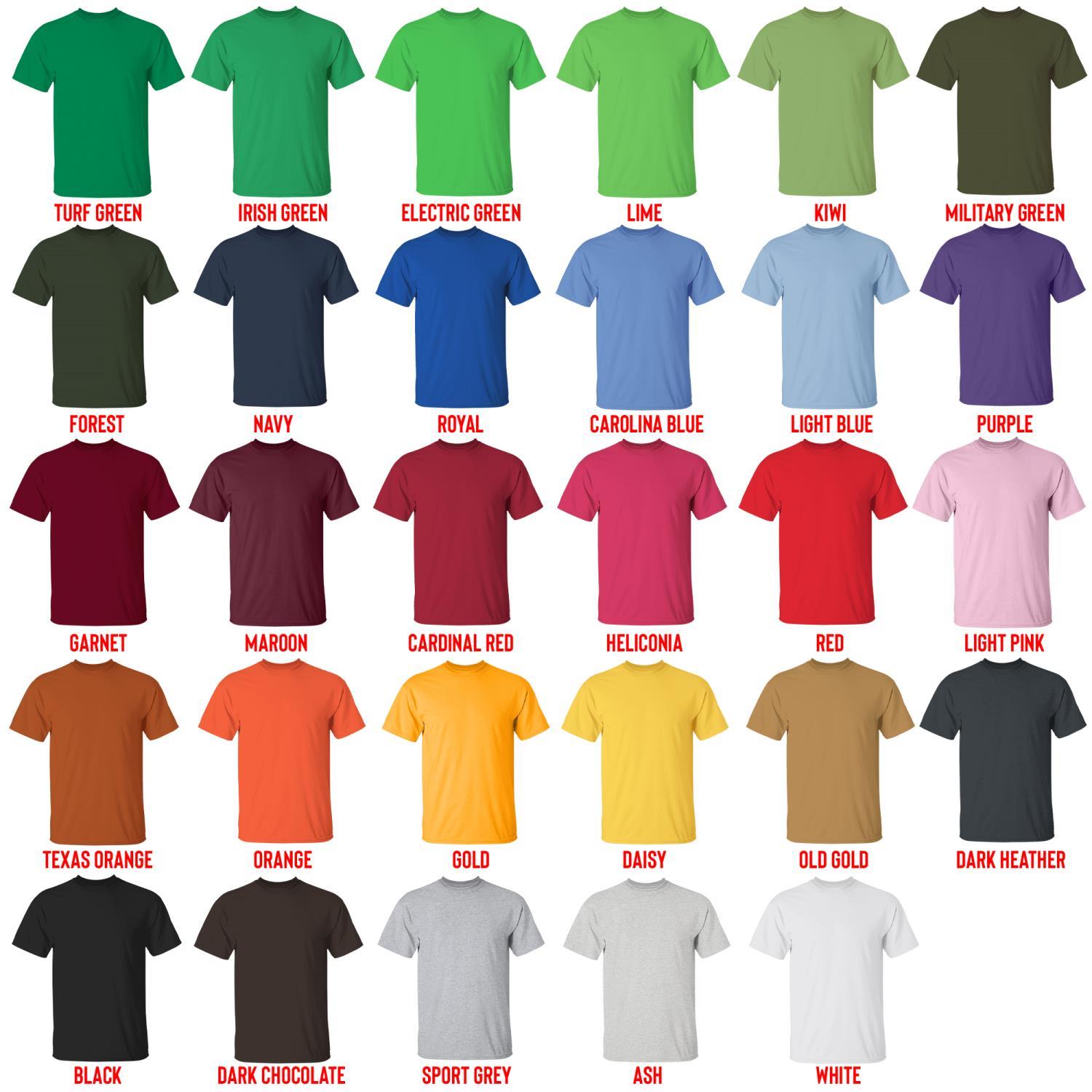 t shirt color chart - Limp Bizkit Store